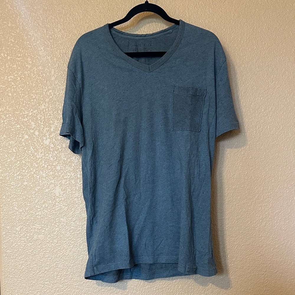 Calvin Klein Jeans Blue V-Neck Tee